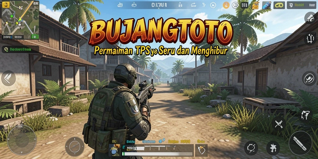 Tampilan utama BUJANGTOTO dengan aksi tembak-menembak seru.