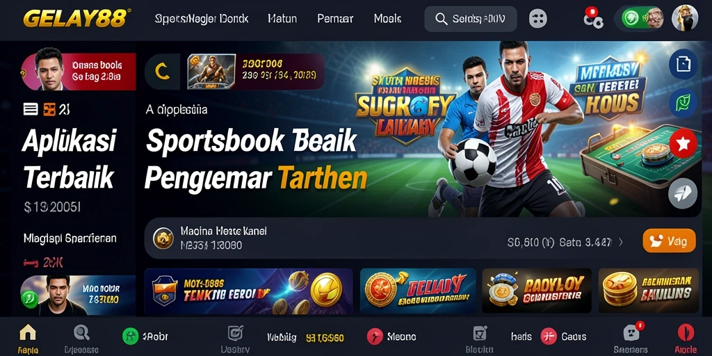 Tampilan utama gameplay Sportsbook di aplikasi GELAY88.