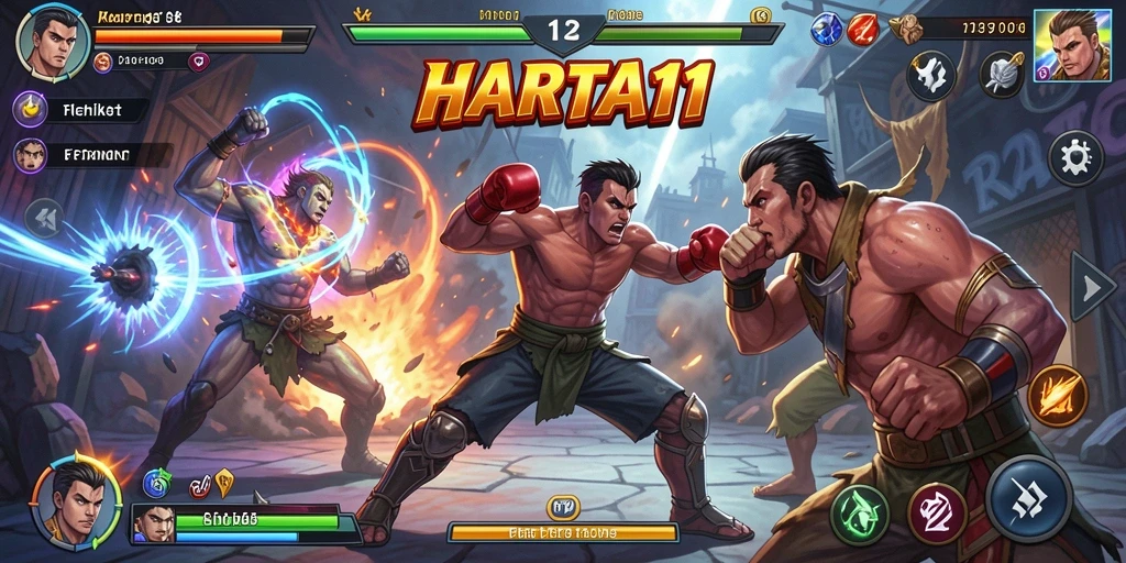 Gameplay seru HARTA11 dengan aksi pertarungan yang mendebarkan.