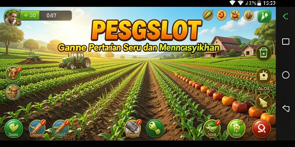 Screenshot gameplay PESGSLOT dengan elemen pertanian yang menarik.