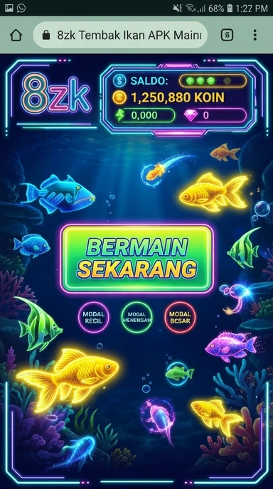 Tampilan antarmuka aplikasi 8zk yang bersih dan intuitif.